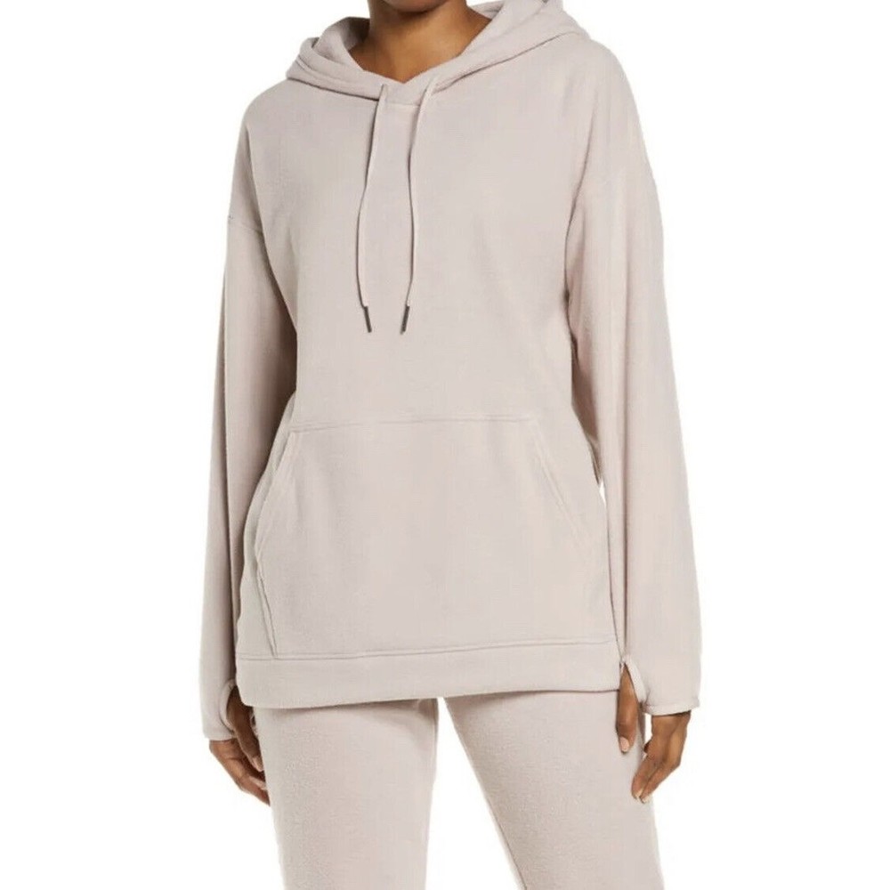 ZELLA Cozy Up Polar Fleece Hoodie In Pink Sphinx Size XS
